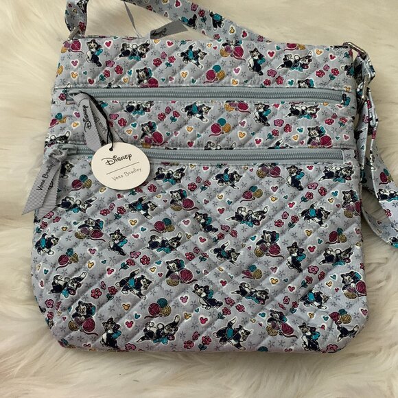 VERA BRADLEY X DISNEY Playful Figaro Triple Zip Hipster Crossbody Bag - Picture 2 of 4